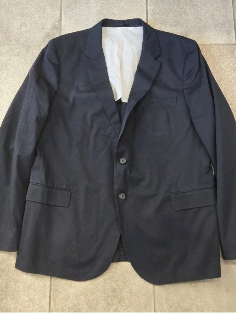 Lacoste Navy Blue 2-Button Sport Coat Blazer Jacket Size 58 US 48